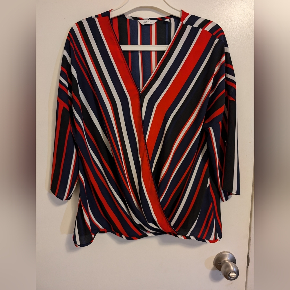 EUC Colourful striped blouse - medium